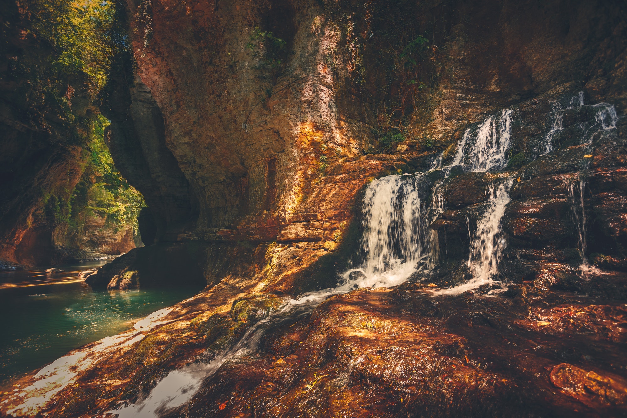 Martvili canyon in Georgia. Nature landscape